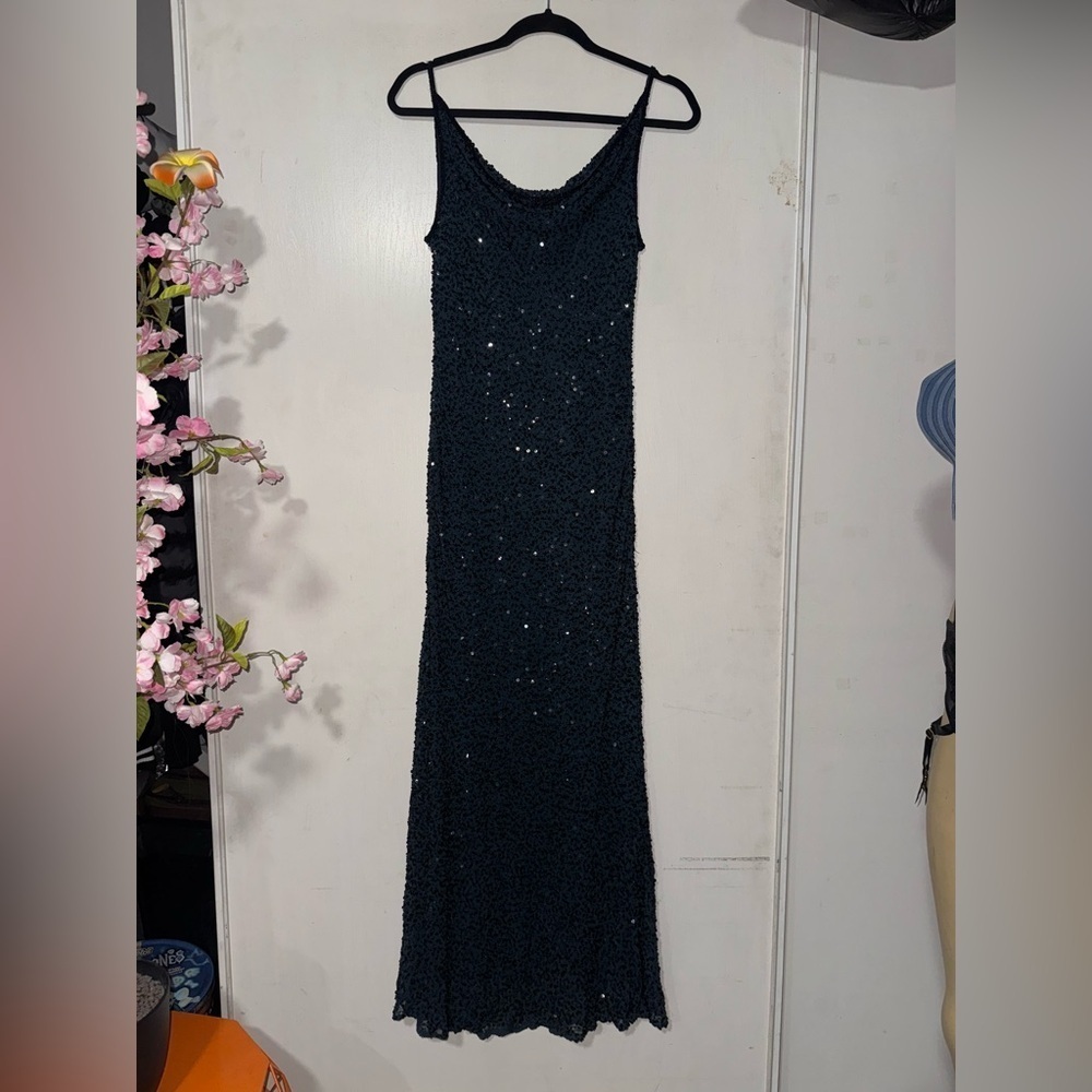 Green sequin dress size M